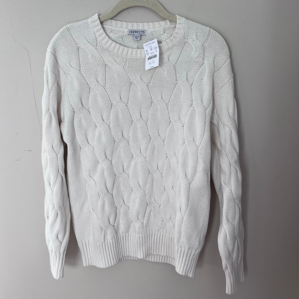 Crewcuts Cable‎ Knit Cotton Sweater Cozy Winter Holiday Pullover XL 12-13